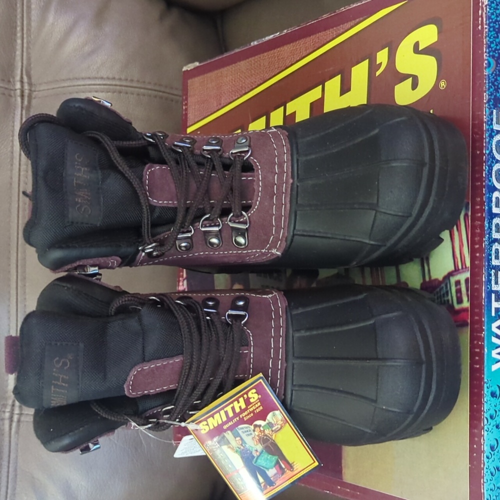 Polar Smith's Boys Genuine Suede Leather Upper Waterproof Thermolite Size 2